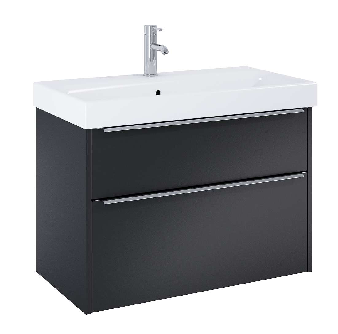Jika Pure 80-as fürdőszobaszekrény mosdóval, matt fehér H40B2344023532