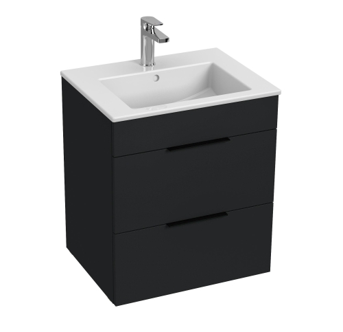Jika Cube alsószekrény 55x43 cm-es mosdóval, matt antracit H4536121763521