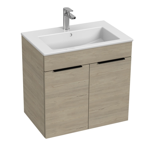 Jika Cube alsószekrény 65x43 cm-es mosdóval, kőris H4536011765141