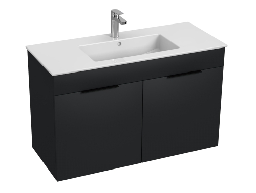 Jika Cube alsószekrény 100x43 cm-es mosdóval, matt grafit H4536511763521