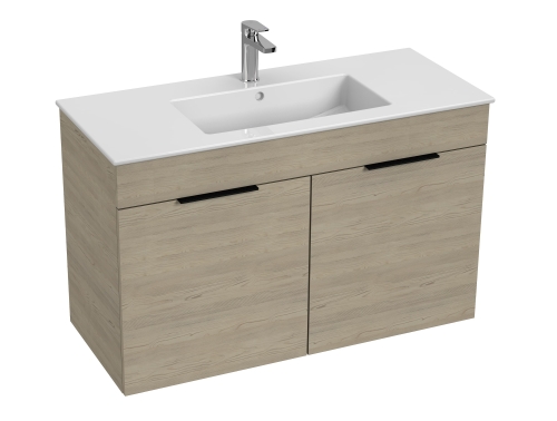 Jika Cube alsószekrény 100x43 cm-es mosdóval, kőris H4536511765141