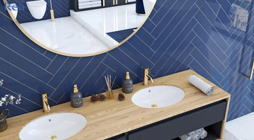 Rea Naomi pultba építhető mosdó 47,5cx39 cm , fehér REA-U6330