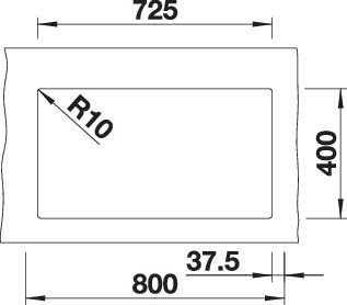 BLANCO SUBLINE 350/350-U alulról beépíthető gránit mosogató, vulkánszürke 527347
