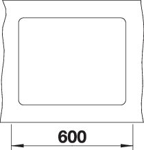 BLANCO SUBLINE 500-F munkalap szintjébe építhető gránit mosogató, antaracit 523532