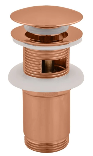 Rav Slezák CLICK-CLACK leeresztő túlfolyós mosdóhoz, szálcsiszolt rose gold MD0484ZRK