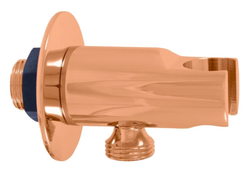 Rav Slezák fali könyök kézizuhany tartóval, szálcsiszolt rose gold MD0614RZRK