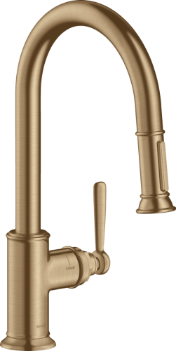 Axor Montreux konyhai csaptelep kihúzható zuhanyfejjel, szálcsiszolt bronz 16581140