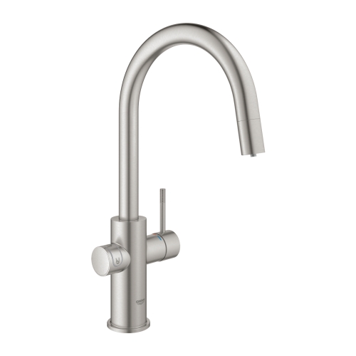 Grohe GROHE Blue Home C-kifolyós kezdőkészlet kihúzható gyöngyöztetővel, supersteel 31541DC0