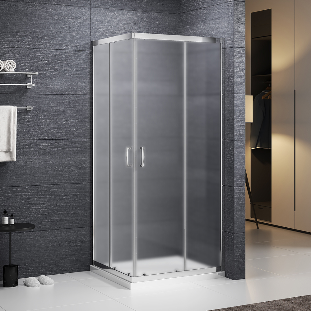 Roltechnik SUNDIS MATT 90x90 cm szögletes zuhanykabin matt üveggel, króm N0797
