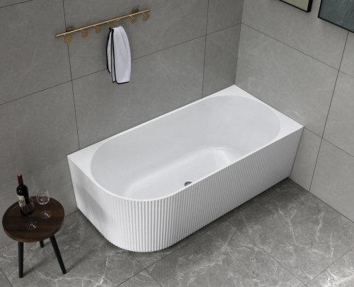 Sapho AQUALINE TIBERA STRIP R 170x80 cm jobbos szabadon álló akril kád, fehér E1015G