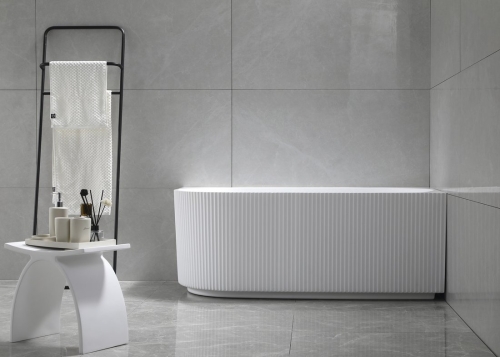 Sapho AQUALINE TIBERA STRIP R 150x75 cm jobbos szabadon álló akril kád, fehér E1037G