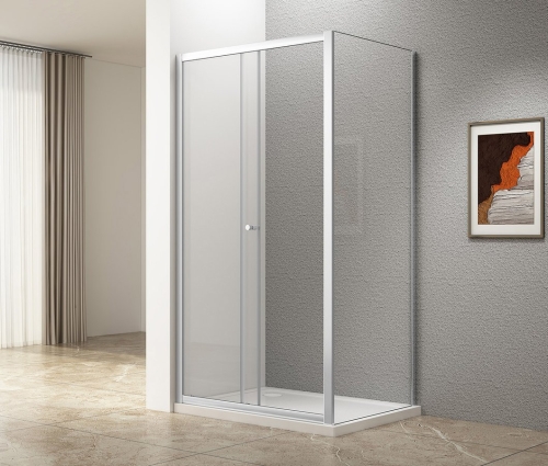 Sapho AQUALINE UGGA 140 cm tolóajtó transzparent üveggel, króm ATS140