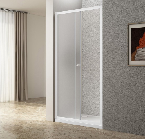 Sapho AQUALINE UGGA 120 cm tolóajtó brick üveggel, fehér AWS120