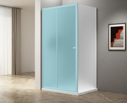 Sapho AQUALINE UGGA 90 cm oldalfal brick üveggel, fehér AWP90