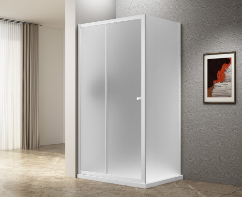 Sapho AQUALINE UGGA 110x90 cm zuhanykabin brick üveggel, fehér AWS110-02