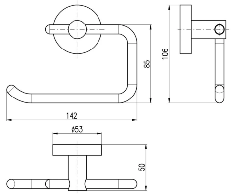 Rav Slezák wc papír tartó, szálcsiszolt rose gold COA0401ZRK