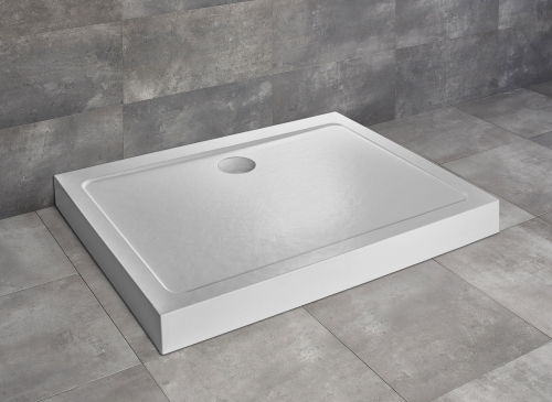 Radaway Doros Stone D 110x80 cm zuhanytálca előlappal, fehér SDRD1180-05-04S