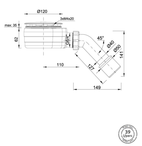 Radaway Doros Stone D 120x80 cm zuhanytálca előlappal, beige SDRD1280-05-84S