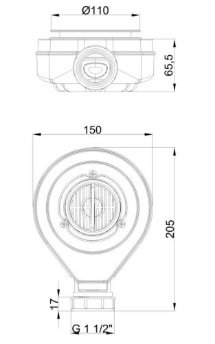 Invena ALVERO EASYCLEAN zuhanytálca szifon SU-AK-701-H