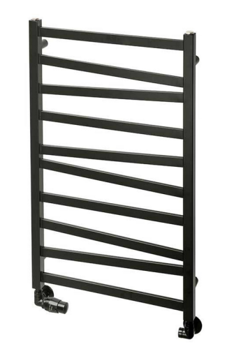 Radeco River 1 fürdőszobai radiátor 600X530 mm 235 W, fekete (RAL 9005)