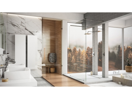 Ravak Free 140 cm Walk-In zuhanyfal, krómhatású GW9FM0C0SZ1