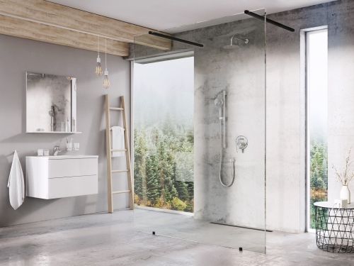 Ravak Free 160 cm Walk-In zuhanyfal, fekete GW9FS030SZ1