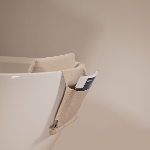 Riho univerzális fejpárna újságtartóval, bézs 220367