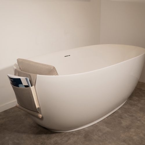 Riho univerzális fejpárna újságtartóval, bézs 220367