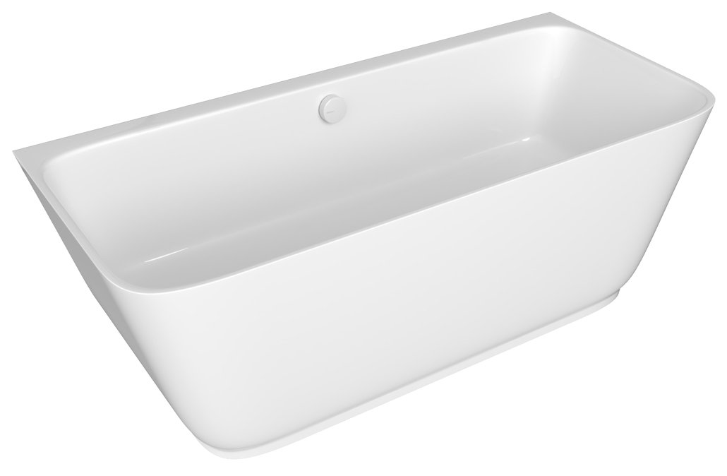 Sapho POLYSAN SKYLLA 169x75 cm szabadon álló öntöttmárvány kád, fehér 72430