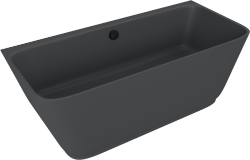 Sapho POLYSAN SKYLLA 169x75 cm szabadon álló öntöttmárvány kád, matt antracit 72430.51
