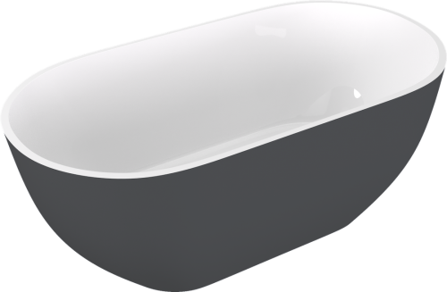 Sapho POLYSAN REDUTA 171x81 cm szabadon álló kád, fehér/matt antracit 71842.52