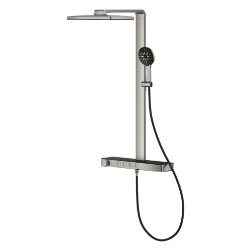 Grohe Rainshower Aqua Pure termosztátos zuhanyrendszer, supersteel 100962DC00