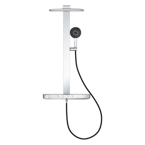 Grohe Rainshower Aqua Pure termosztátos zuhanyrendszer, króm/fekete 100962KI00