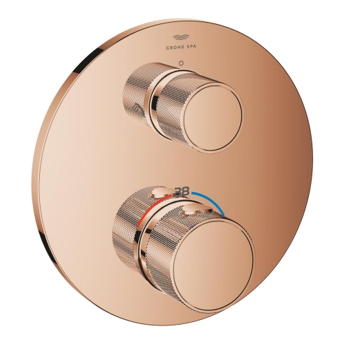 Grohe Atrio Private Collection termosztatikus zuhanycsaptelep 2 kimenethez, beépített elzáró/váltó szeleppel, gombbal, warm sunset 24396DA0