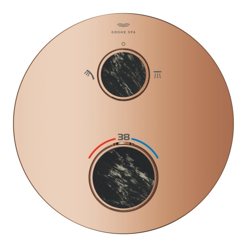 Grohe Atrio Private Collection termosztatikus zuhanycsaptelep 2 kimenethez, beépített elzáró/váltó szeleppel, gombbal, warm sunset 24396DA0