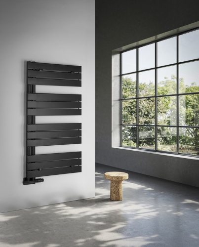 Sapho AQUALINE MYTHOS 500x1130 mm fürdőszobai radiátor, matt fekete LLM511B