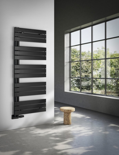 Sapho AQUALINE MYTHOS 500x1430 mm fürdőszobai radiátor, matt fekete LLM514B