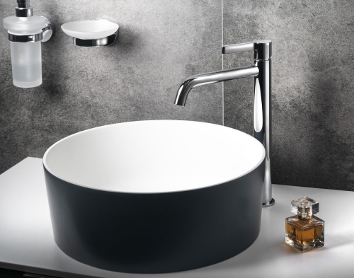 Sapho THIN 38 cm Rockstone pultra szerelhető mosdó, matt fehér/carina WN548-41