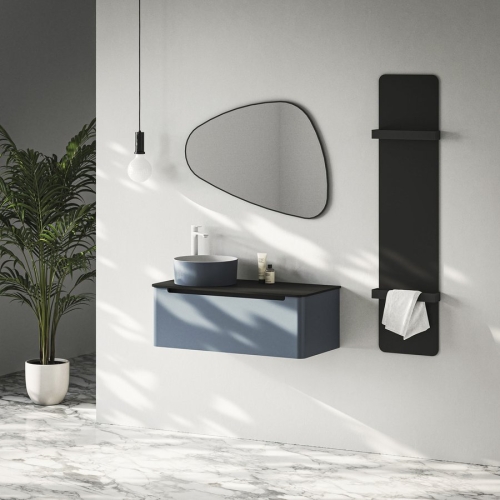 Sapho THIN 38 cm Rockstone pultra szerelhető mosdó, matt fehér/siena WN548-42