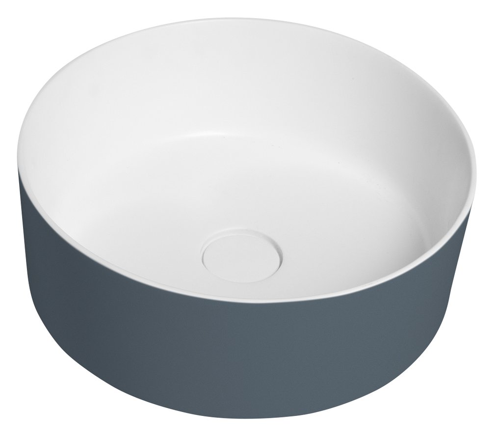 Sapho THIN 38 cm Rockstone pultra szerelhető mosdó, matt fehér/siena WN548-42