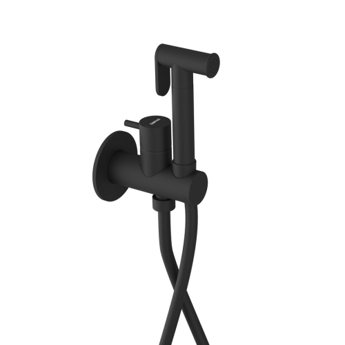 Sapho ULTRAMIX falba süllyesztett csaptelep bidézuhannyal, matt fekete UT013B