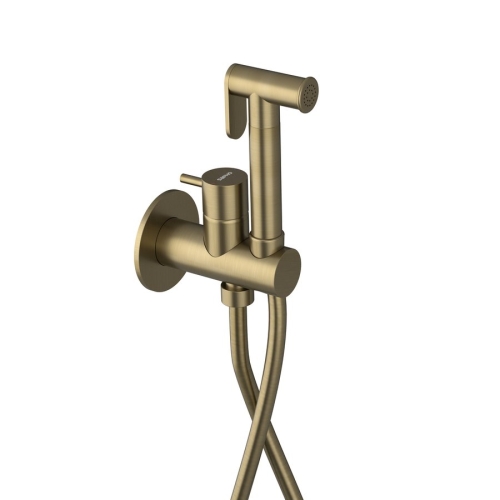 Sapho ULTRAMIX falba süllyesztett csaptelep bidézuhannyal, matt arany UT013G