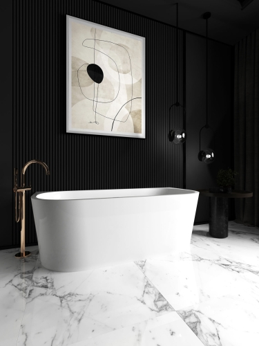 Emporia Emilia falra tolható szabadonálló kád 160x75 cm, fehér WS206-1600