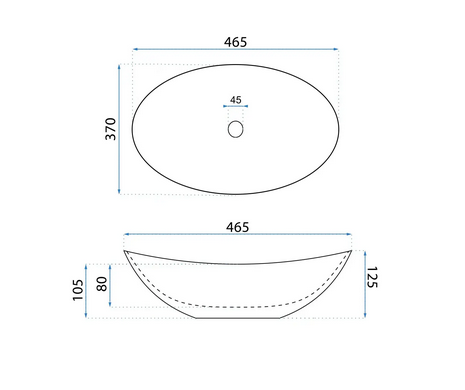 Rea Leona pultra ültethető mosdó, bézs REA-U3609