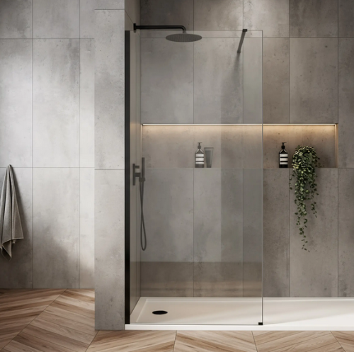 Rea Flexi walk-in zuhanyfal 80 cm, fekete KPL-K99167