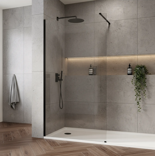 Rea Flexi walk-in zuhanyfal 110 cm, fekete KPL-K99161