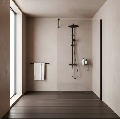 Rea Flexi walk-in zuhanyfal 110 cm, fekete KPL-K99161