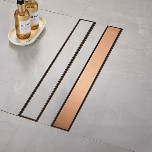 Rea Neox rozsdamentes acél zuhanyfolyóka 80 cm, szálcsiszolt réz REA-G4899