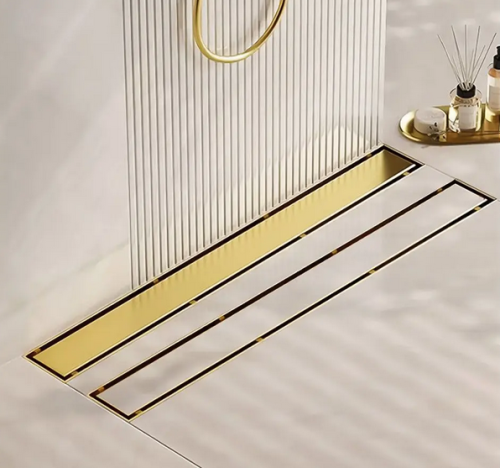 Rea Neox rozsdamentes acél zuhanyfolyóka 90 cm, fényes arany REA-G2564