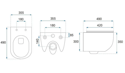 Rea Carlo Mini Tornado wc csésze ülőkével, matt feket REA-C3000